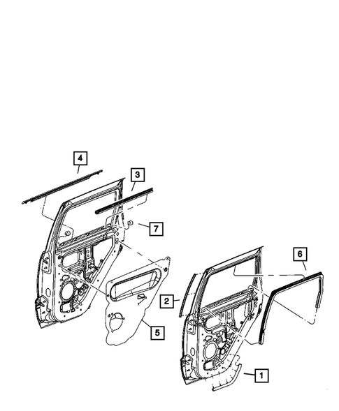 Weatherstrips and Seals for 2010 Jeep Grand Cherokee #1