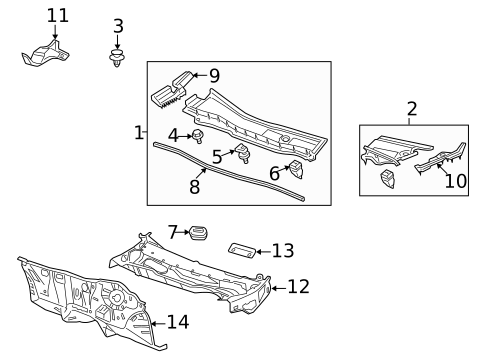 Cowl for 2011 Honda Accord #1