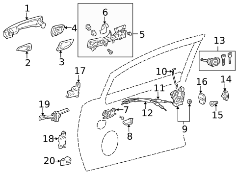 Rear Door for 2010 Lexus HS250h #1