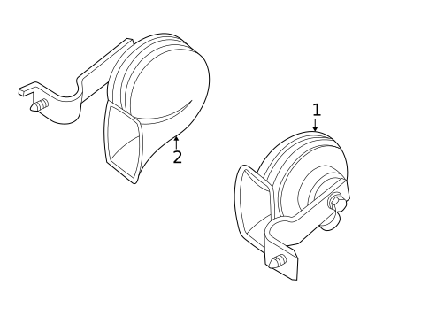 Horn for 2001 Chrysler 300M #0