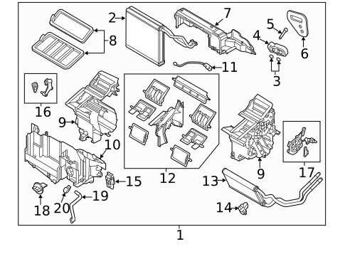 Evaporator & Heater Components for 2014 Mazda CX-5 #1