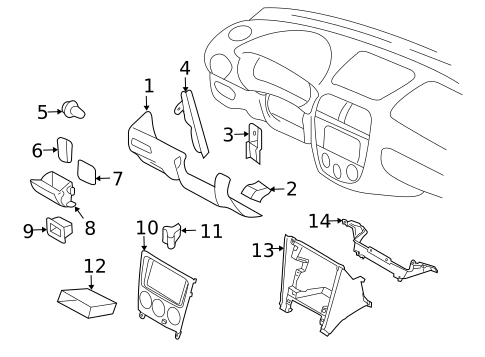 Instrument Panel for 2005 Saab 9-2X #1