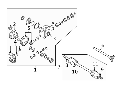 Carrier & Front Axles for 2010 INFINITI FX50 #0