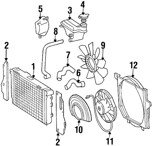 Radiator & Components for 1989 Mercedes-Benz 300TE #0