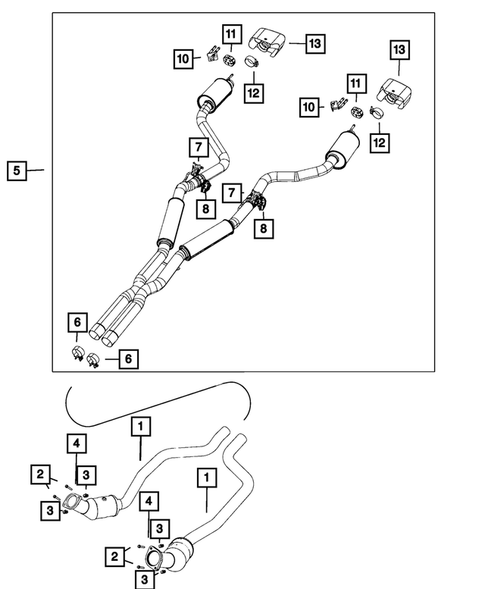 Exhaust System for 2021 Dodge Challenger #0