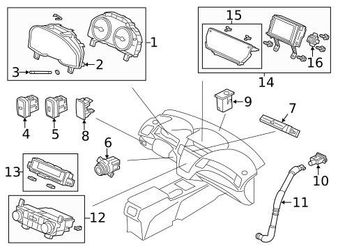 Instrument Panel for 2013 Acura RDX #2