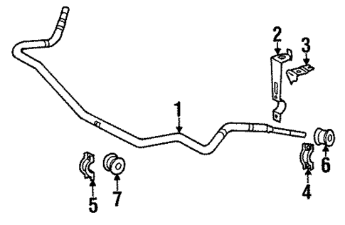 Stabilizer Bar & Components for 1993 Mercedes-Benz 300SL #1