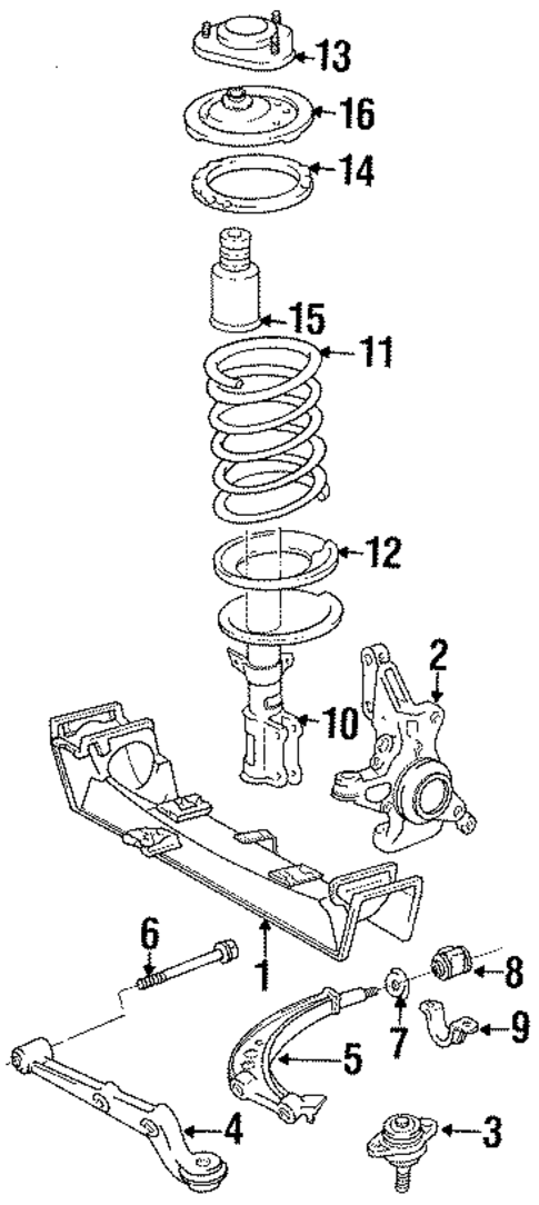 Suspension Components for 1993 Toyota Previa #3
