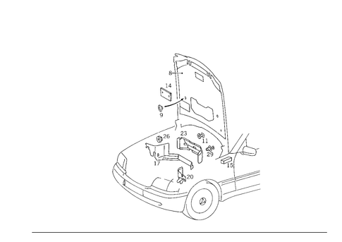 Engine Compartment Damping for 1997 Mercedes-Benz C230 #1