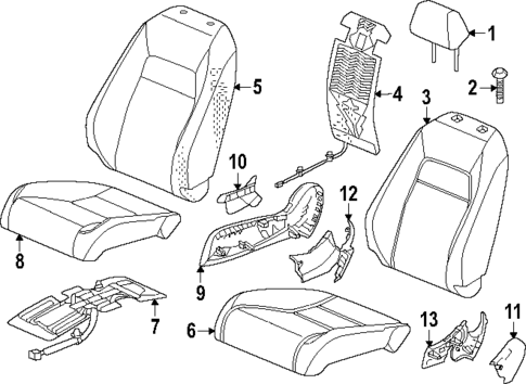 Passenger Seat Components for 2025 Honda Civic #1