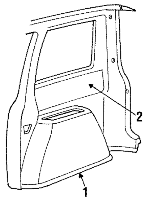 Interior Trim - Side Panel for 1990 Dodge Grand Caravan #1