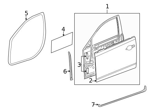 Door & Components for 2012 Cadillac CTS #1