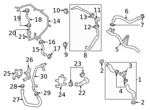 Hoses & Lines for 2017 Audi A3 Quattro #1