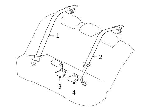 Seat Belt for 2017 Mitsubishi Lancer #1