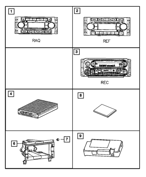 Radio, Antenna, and Speakers for 2007 Chrysler Aspen #1
