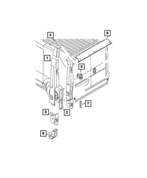 Aperture Panel, Pillar Supports and Cab Back for 2024 Ram ProMaster EV #4