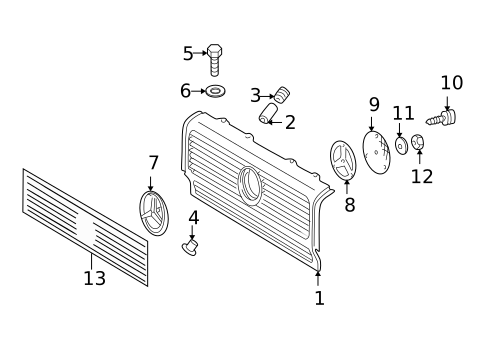 Grille & Components for 2006 Mercedes-Benz G 55 AMG® #0
