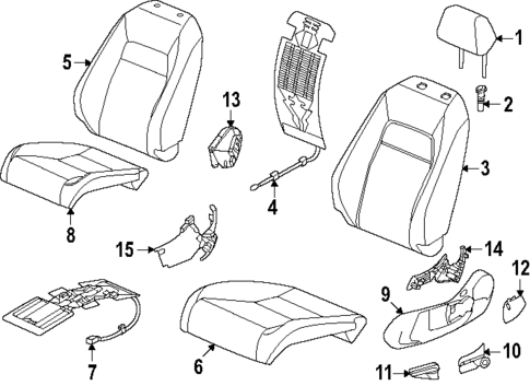 Driver Seat Components for 2025 Honda Civic #1