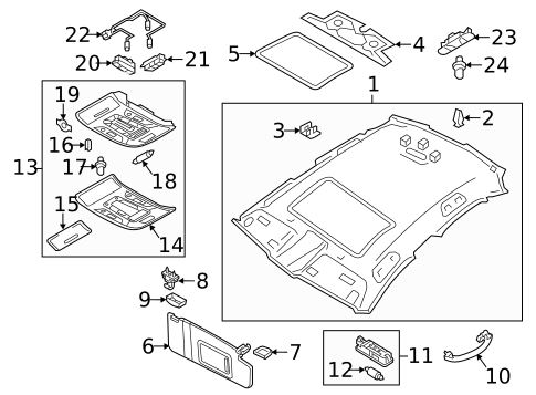 Interior Trim - Roof for 2014 Audi RS7 #1
