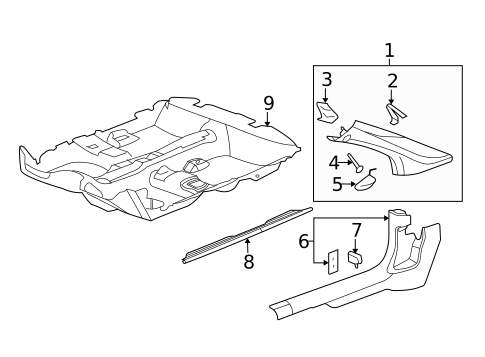 Interior Trim - Pillars for 2007 Chevrolet Cobalt #1