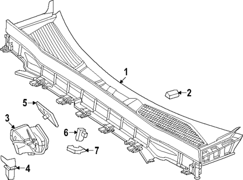 Cowl for 2025 Mercedes-Benz EQB 350 #1