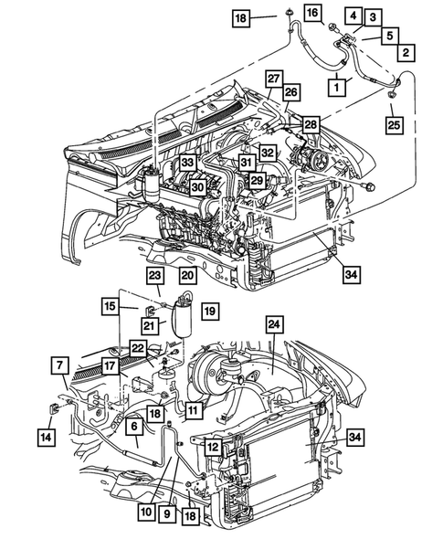 Air Conditioner and Heater Plumbing for 2003 Dodge Dakota #1