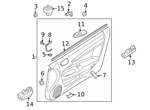 Interior Trim - Door for 2003 Chrysler Sebring #1