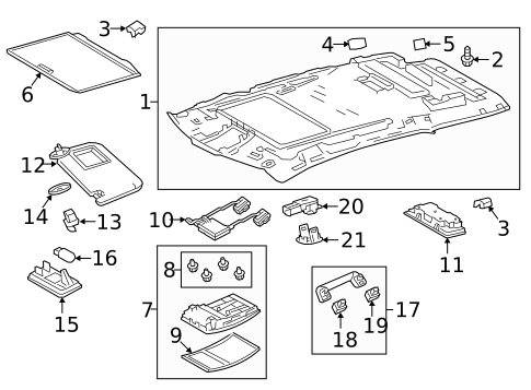 Interior Trim - Roof for 2016 Lexus RX450h #1