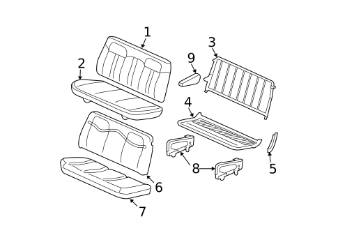 Rear Seat Components for 2018 Chevrolet Express 2500 #2