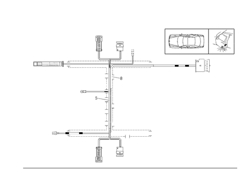 Cable Harness for Exit and Interior Light for 1999 Mercedes-Benz E430 #1