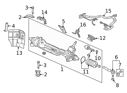 Steering Gear & Linkage for 2014 Acura RLX #0
