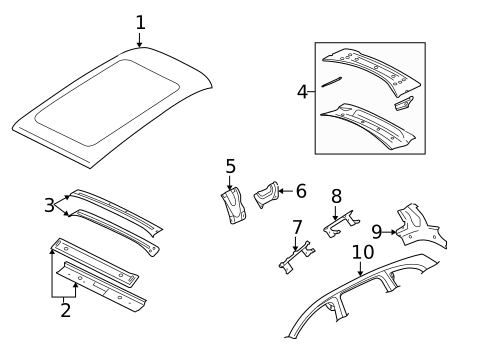 Roof & Components for 2009 Audi Q7 #0