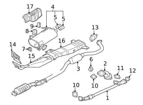 Exhaust Components for 2013 Mitsubishi Outlander #1