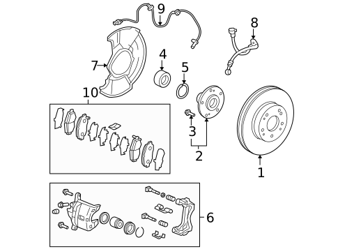 Brake Components for 2009 Honda Civic #1