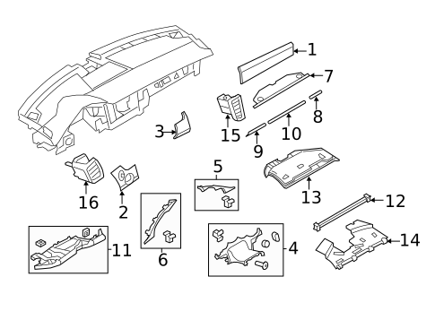 Instrument Panel Components for 2016 Porsche Panamera #2