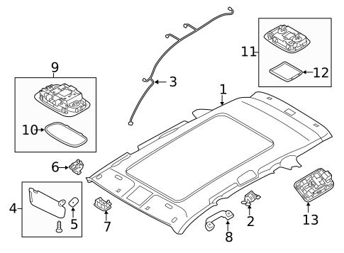 Interior Trim - Roof for 2019 Kia Sorento #0