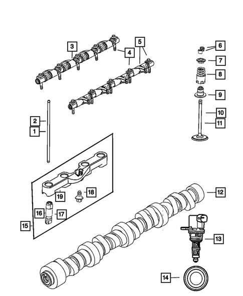 Camshaft and Valve for 2008 Dodge Ram 1500 #1