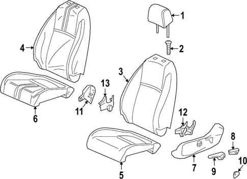 Driver Seat Components for 2022 Honda Civic #3