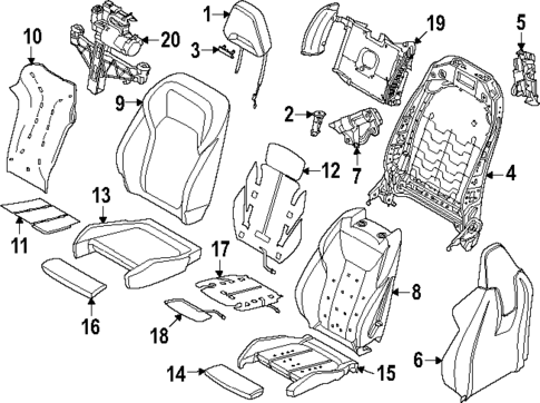 Driver Seat Components for 2025 BMW M2 #0