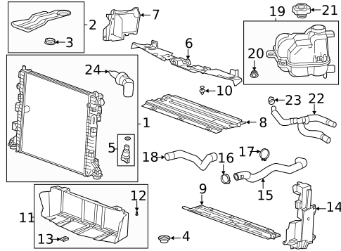 Radiator & Components for 2018 Cadillac XT5 #23