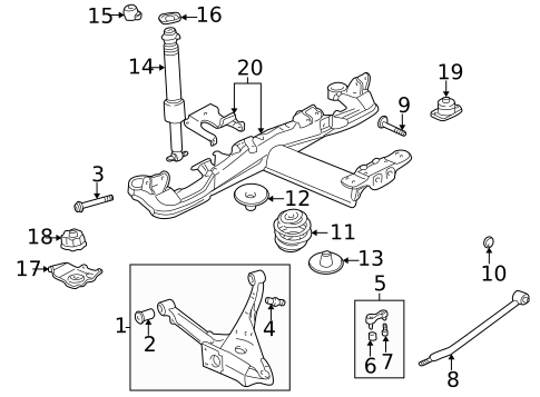 Rear Suspension for 1997 Buick Park Avenue #0