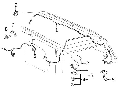Antenna & Radio for 2020 Toyota Sequoia #1