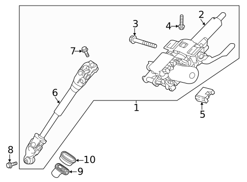 Steering Column Assembly for 2025 Nissan Kicks Play #0