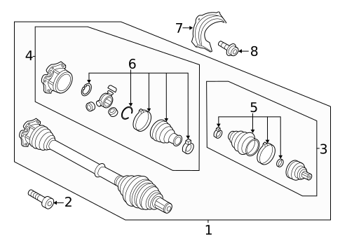 Drive Axles for 2020 Audi A5 Quattro #1