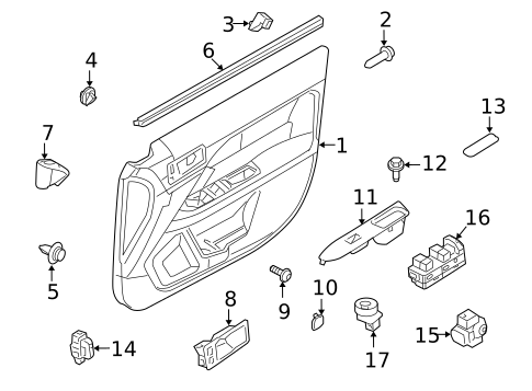 Interior Trim - Front Door for 2010 Mercury Milan #0