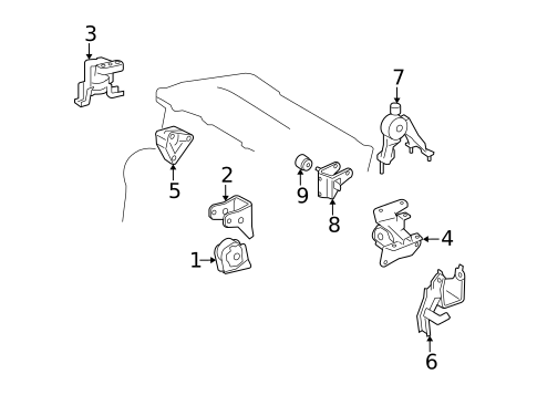 Engine & Trans Mounting for 2010 Toyota Matrix #0