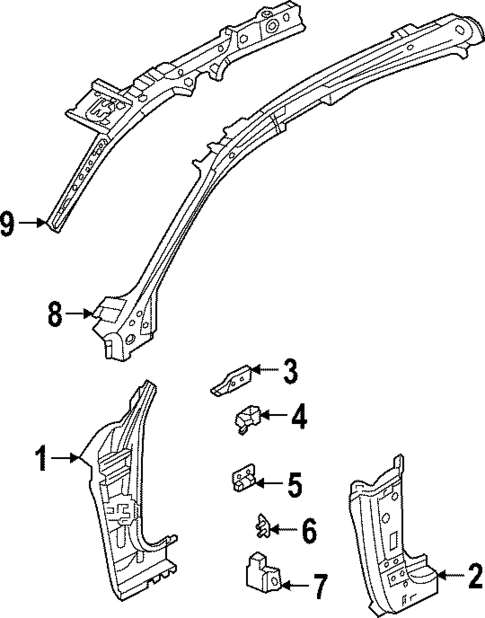 Hinge Pillar for 2025 Volvo EC40 #0