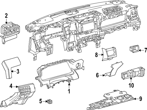 Instrument Panel Components for 2025 Toyota 4Runner #1