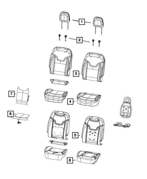 Front Seats - First Row for 2018 Jeep Compass #6
