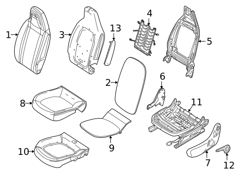 Driver Seat Components for 2019 Smart EQ fortwo #0